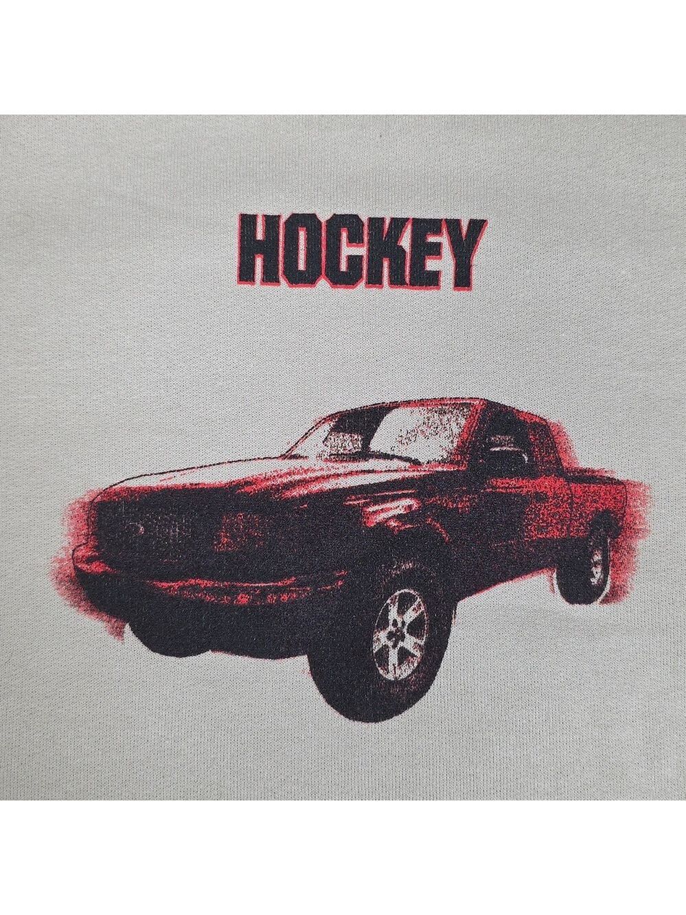 Hockey Beige Crewneck Sweatshirt with Red Car Graphic Small - Picture 5 of 10